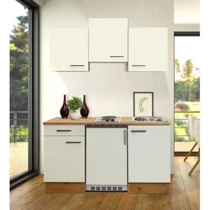 Flex-Well Exclusiv Singleküche Vintea 150 Cm Magnolia-Lancelot Oak 1 Flex-Well Exclusiv Singleküche Vintea 150 Cm Magnolia-Lancelot Oak