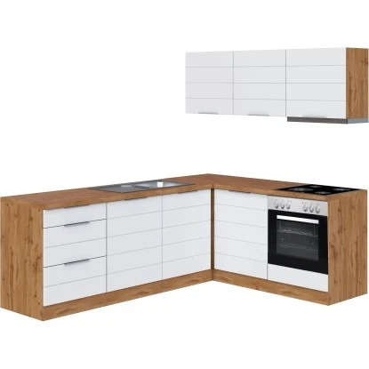 Held Möbel Winkelküche 240 Cm - 180 Cm Matt Weiß-Wotaneiche 4 Held Möbel Winkelküche 240 Cm - 180 Cm Matt Weiß-Wotaneiche – Bild 4