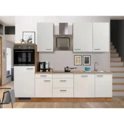 Flex-Well Exclusiv Küchenzeile Vintea 280 Cm Magnolia-Lancelot Oak