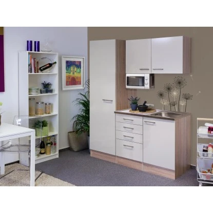 Flex-Well Singleküche 150 Cm Orlando Kaschmir Glanz-Sonome Eiche 1 Flex-Well Singleküche 150 Cm Orlando Kaschmir Glanz-Sonome Eiche