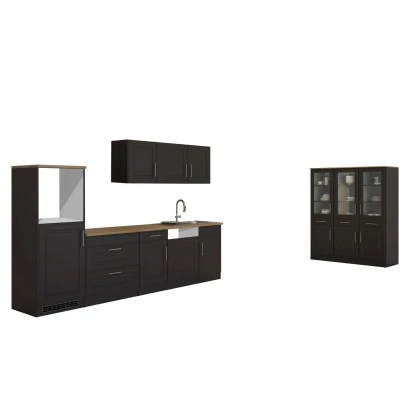 Held Möbel Küchenzeile Rom 300 Cm Landhaus Grau Matt Ohne E-Geräte 1 Held Möbel Küchenzeile Rom 300 Cm Landhaus Grau Matt Ohne E-Geräte