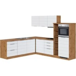 Held Möbel Winkelküche 240 Cm - 270 Cm Matt Weiß-Wotaneiche -Küche Zu Hause 093 11016600 1029.6291 1 2