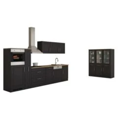 Held Möbel Küchenzeile Rom 330 Cm Landhaus Grau Matt Mit E-Geräten -Küche Zu Hause 1265 11016600 632.1.6198 1