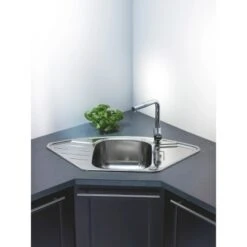 OBI Eckeinbauspüle Canto Basic 92 Edelstahl Eckig -Küche Zu Hause 135446 picture 3