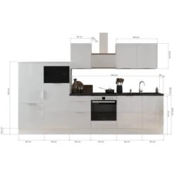 Respekta Selection Küchenzeile Elisabeth RS340WAH 340 Cm Artisan Eiche Nb.-Weiß -Küche Zu Hause 145406 4384 3