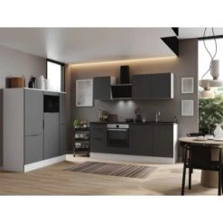 Respekta Selection Küchenzeile Elisabeth RS370WGH 370 Cm Grau-Weiß