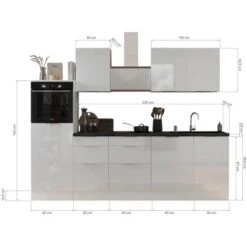 Respekta Selection Küchenzeile Elisabeth RS280HGGH 280 Cm Grau -Küche Zu Hause 145559 4384 3