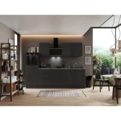 Respekta Selection Küchenzeile Elisabeth RS280HGGH 280 Cm Grau -Küche Zu Hause 145559 4384 4
