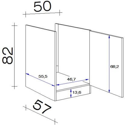 Flex-Well Exclusiv Spülenunterschrank Lara 50 Cm Ohne Arbeitsplatte Anthrazit - 2 Flex-Well Exclusiv Spülenunterschrank Lara 50 Cm Ohne Arbeitsplatte Anthrazit - – Bild 2