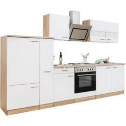 Respekta Economy Küchenzeile KB300ESWS 300 Cm Weiß-Eiche Sägerau -Küche Zu Hause 1712140 KB300ESWS 04