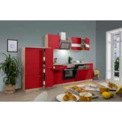 Respekta Economy Küchenzeile KB310ESRSC 310 Cm Rot-Eiche Sägerau -Küche Zu Hause 1712413 KB310ESRSC 01