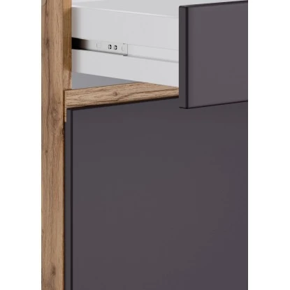 Held Möbel Küchenunterschrank Turin 60 Cm 1 Tür 1 Schublade Graphit/Wotaneiche 9 Held Möbel Küchenunterschrank Turin 60 Cm 1 Tür 1 Schublade Graphit/Wotaneiche – Bild 9