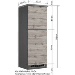 Held Möbel Kühlschrankumbauschrank Turin 60 Cm Wotaneiche/Graphit 18 Held Möbel Kühlschrankumbauschrank Turin 60 Cm Wotaneiche/Graphit -Küche Zu Hause 189536 11016600 VM 07