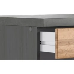 Held Möbel Küchenunterschrank Turin 120 Cm Wotaneiche/Graphit -Küche Zu Hause 189569 11016600 CU 05
