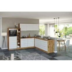 Held Möbel Winkelküche 240 Cm - 270 Cm Matt Weiß-Wotaneiche -Küche Zu Hause 1 11016600 1028.6291 3b 14