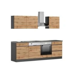 Held Möbel Küchenzeile Turin 240 Cm Wotaneiche-Graphit Mit E-Geräten 23 Held Möbel Küchenzeile Turin 240 Cm Wotaneiche-Graphit Mit E-Geräten -Küche Zu Hause 2180 11016600 1103.6310 1b