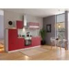 Respekta Küchenzeile KB270WR 270 Cm Rot-Weiß