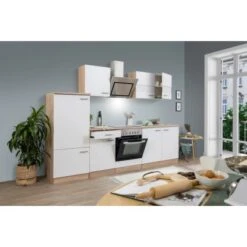 Respekta Küchenzeile 270 Cm Mit Glaskeramikkochfeld Weiß - Eiche Sägerau 22 Respekta Küchenzeile 270 Cm Mit Glaskeramikkochfeld Weiß - Eiche Sägerau -Küche Zu Hause 2980555 KB270ESWSC 01