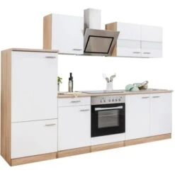 Respekta Küchenzeile 270 Cm Mit Glaskeramikkochfeld Weiß - Eiche Sägerau 37 Respekta Küchenzeile 270 Cm Mit Glaskeramikkochfeld Weiß - Eiche Sägerau -Küche Zu Hause 2980555 KB270ESWSC 04