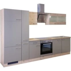 Flex-Well Exclusiv Küchenzeile Arizona 300 Cm Quarz-Cubanit-San Remo Eiche Hell -Küche Zu Hause 2 4051 g3002506015rivafrei