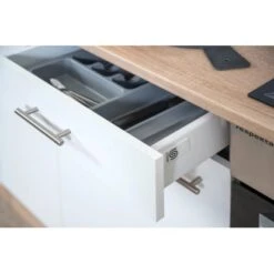 Respekta Küchenzeile KB300ESW 300 Cm Weiß-Eiche Sägerau Nachbildung -Küche Zu Hause 3128832 KB300ESW 12