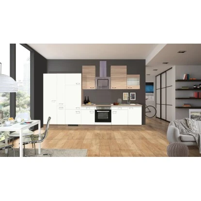 Flex-Well Classic Küchenzeile Florida 360 Cm Weiß-Sonoma Eiche Nachbildung 1 Flex-Well Classic Küchenzeile Florida 360 Cm Weiß-Sonoma Eiche Nachbildung