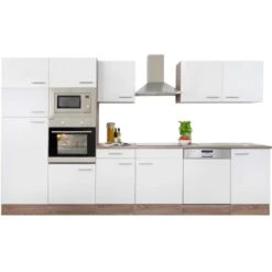 Respekta Küchenzeile Ohne E-Geräte 340 Cm Weiß Seidengl.-Eiche York -Küche Zu Hause 34 4384 LBKB340EYWMIGKE 07