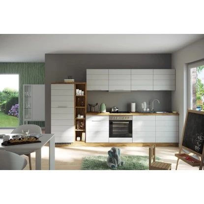 Held Möbel Küchenzeile 330 Cm Matt Weiß-Wotaneiche Ohne E-Geräte 2 Held Möbel Küchenzeile 330 Cm Matt Weiß-Wotaneiche Ohne E-Geräte – Bild 2