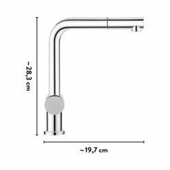 Küchenarmatur Aquilio Verchromt Mit Geschirrbrause -Küche Zu Hause 4007874111661 VM01 260521