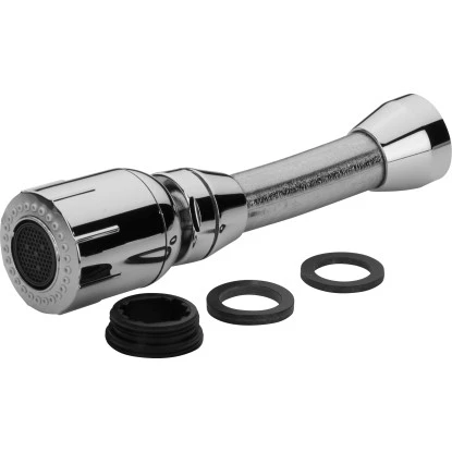 Hahnschlauch Mit Wasserspar-Küchenbrause M22/M24 Verchromt Schwarz 1 Hahnschlauch Mit Wasserspar-Küchenbrause M22/M24 Verchromt Schwarz