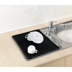 Wenko Abtropfmatte Maxi 40 Cm X 30 Cm Schwarz -Küche Zu Hause 4008838220887 ambiente 02