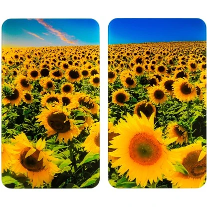 Wenko Herdabdeckplatten Universal Sonnenblumenfeld 2er Set Mehrfarbig 1 Wenko Herdabdeckplatten Universal Sonnenblumenfeld 2er Set Mehrfarbig