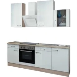 Flex-Well Exclusiv Küchenzeile Abaco 220 Cm Perlmutt Glänzend-Akazie Nachbildung 5 Flex-Well Exclusiv Küchenzeile Abaco 220 Cm Perlmutt Glänzend-Akazie Nachbildung -Küche Zu Hause 4051 g2201702064abacofrei