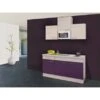 Flex-Well Exclusiv Singleküche Focus 150 Cm Breit Akazie-Aubergine