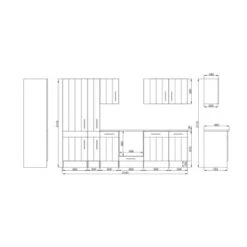 Respekta Premium Küchenzeile Landhaus 310 Cm Lärche Weiß Matt -Küche Zu Hause 4080891 4384 3