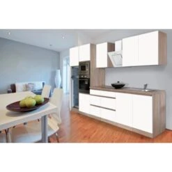 Respekta Premium Küchenzeile Grifflos 335 Cm Weiß Matt-Eiche Sägerau -Küche Zu Hause 444 4384 glrp335heswmgke 2 1