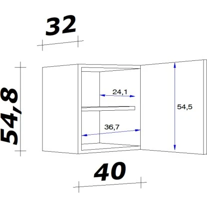 Flex-Well Exclusiv Oberschrank Orlando 40 Cm X 55 Cm Kaschmir Glanz-Sonoma Eiche 2 Flex-Well Exclusiv Oberschrank Orlando 40 Cm X 55 Cm Kaschmir Glanz-Sonoma Eiche – Bild 2