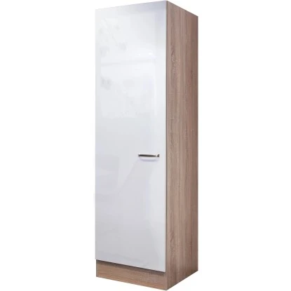 Flex-Well Exclusiv Geschirrschrank Valero 50 Cm Hochglanz Weiß-Sonoma Eiche 1 Flex-Well Exclusiv Geschirrschrank Valero 50 Cm Hochglanz Weiß-Sonoma Eiche