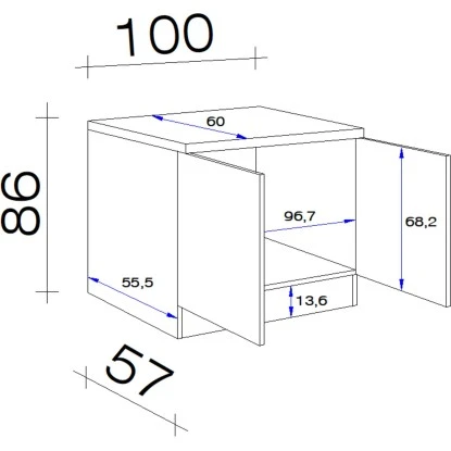 Flex-Well Exclusiv Spülenunterschrank Valero 100 Cm Hochglanz Weiß-Sonoma Eiche 2 Flex-Well Exclusiv Spülenunterschrank Valero 100 Cm Hochglanz Weiß-Sonoma Eiche – Bild 2