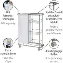 Wenko Sammelwagen Slim 3 Etagen -Küche Zu Hause 454027 1068 02