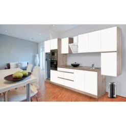 Respekta Premium Küchenzeile Grifflos 385 Cm Weiß Matt-Eiche Sägerau -Küche Zu Hause 467 4384 glrp385heswmgke 2 1