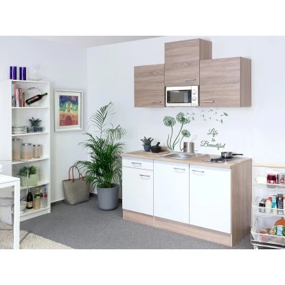 Flex-Well Classic Singleküche Florida 150 Cm Sonoma Eiche-Weiß-Sonoma Eiche 1 Flex-Well Classic Singleküche Florida 150 Cm Sonoma Eiche-Weiß-Sonoma Eiche