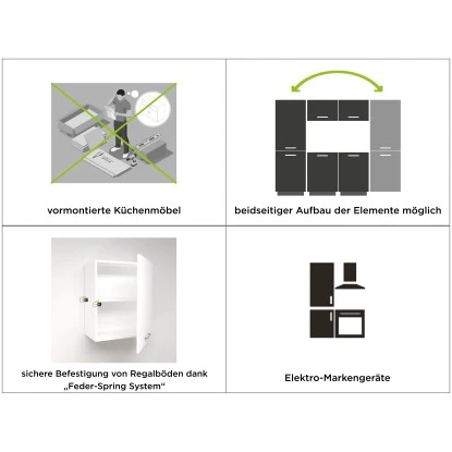 Küchenzeile Lola 210 Cm Eiche Hell-Weiß 7 Küchenzeile Lola 210 Cm Eiche Hell-Weiß – Bild 7