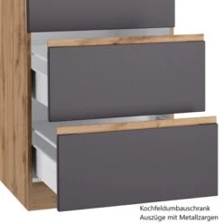 Held Möbel Küchenzeile Turin 390 Cm Graphit-Wotaneiche Mit E-Geräten -Küche Zu Hause 5134 11016600 1129.6311 8a