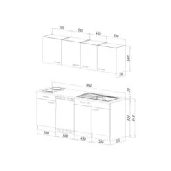 Respekta Küchenzeile KB195EYG 195 Cm Grau-Eiche York Nachb. Glänzend Duokochfeld 11 Respekta Küchenzeile KB195EYG 195 Cm Grau-Eiche York Nachb. Glänzend Duokochfeld -Küche Zu Hause 5208442 4384 3 10