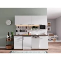 Respekta Küchenzeile KB195EYWMI 195 Cm Weiß-Eiche York Nachbildung -Küche Zu Hause 5208475 4384 4