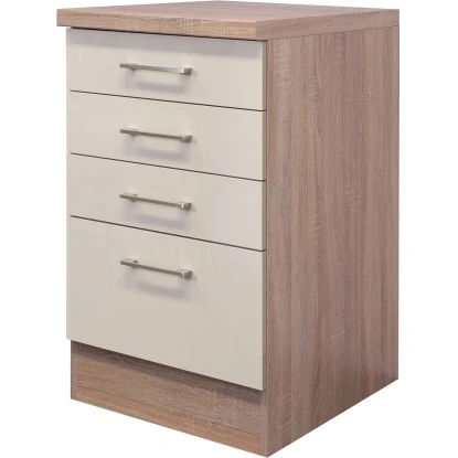 Flex-Well Exclusiv Schubkastenschrank Orlando 50 Cm Kaschmir Glanz-Sonoma Eiche 1 Flex-Well Exclusiv Schubkastenschrank Orlando 50 Cm Kaschmir Glanz-Sonoma Eiche