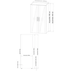 Respekta Schrankküche SKWGMIC Reversibel Grau-Weiß 20 Respekta Schrankküche SKWGMIC Reversibel Grau-Weiß -Küche Zu Hause 5317243 4384 03