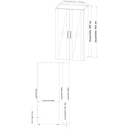 Respekta Schrankküche SKWGMIC Reversibel Grau-Weiß 5 Respekta Schrankküche SKWGMIC Reversibel Grau-Weiß – Bild 5