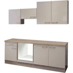 Flex-Well Küchenzeile 210 Cm Ohne E-Geräte Orlando Kaschmir Glanz - Sonoma Eiche